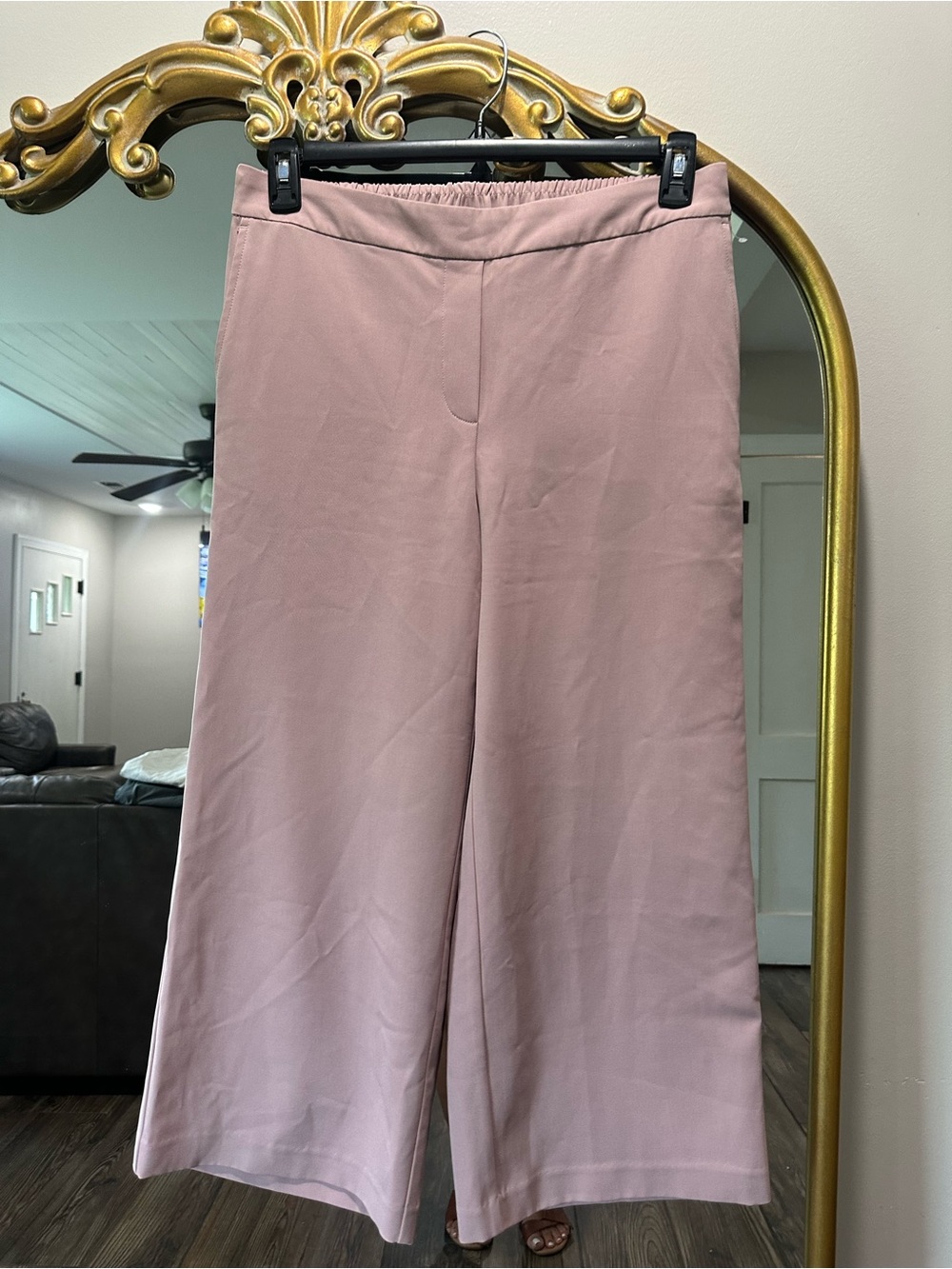 J. Jill Wide-Leg Pull-On Pants in Rose Blush